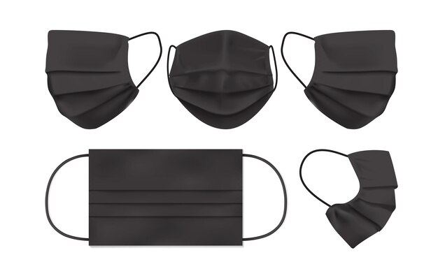 masque noir isolé sur fond blanc