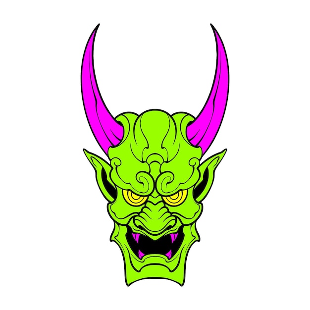 Masque Oni Monstre Vert