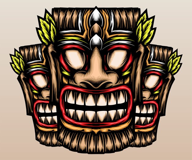 Masque tiki traditionnel.