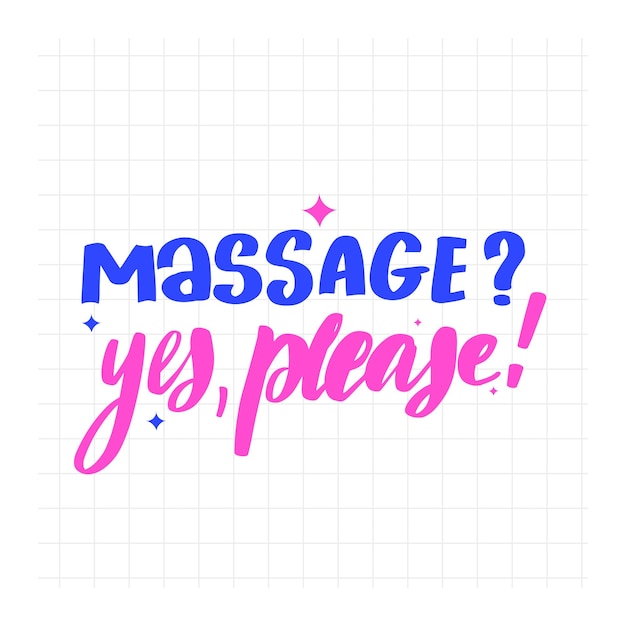 Massage Oui S'il Vous Plaît Typographie De Lettrage Manuscrit