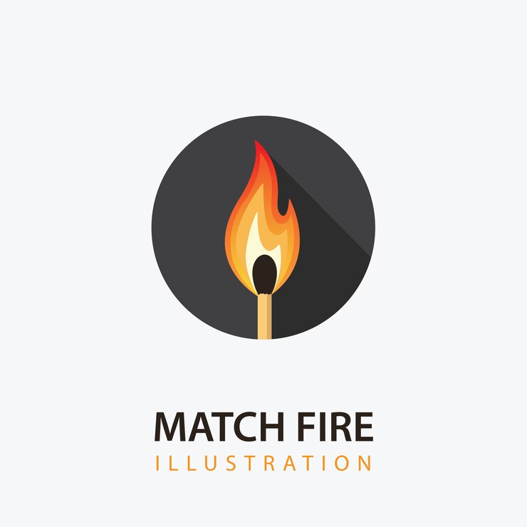 Match Stick avec icône de feu