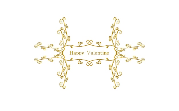 Matériau Du Cadre Cadre Gothique Luxueux Et élégant Happy Valentine