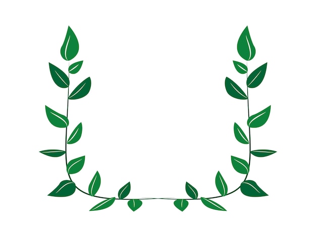 Matériau Du Cadre De La Feuille Verte