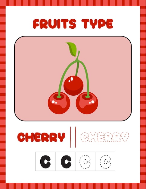 Matériel pédagogique Type de fruits Cerise