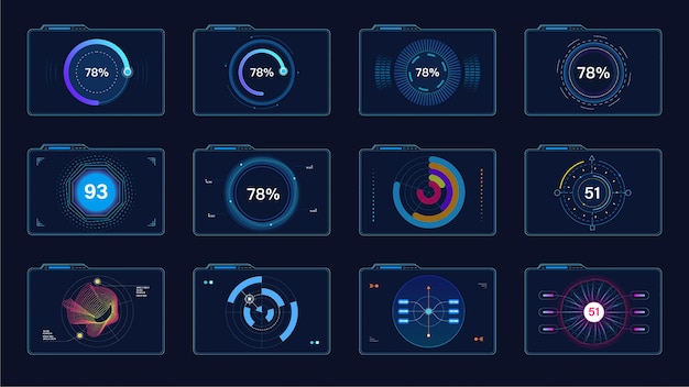 Matériel vectoriel d'interface visuelle de données