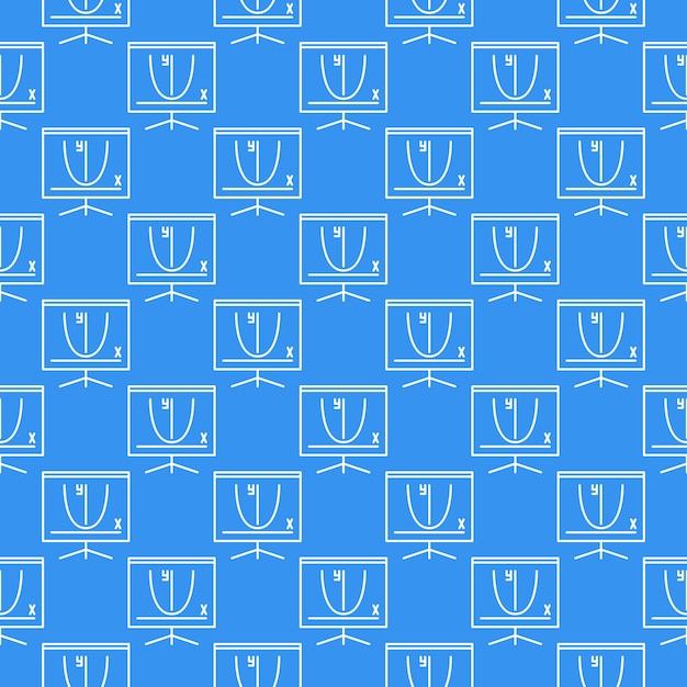 Vecteur math graph vector mathematics science concept line blue seamless pattern