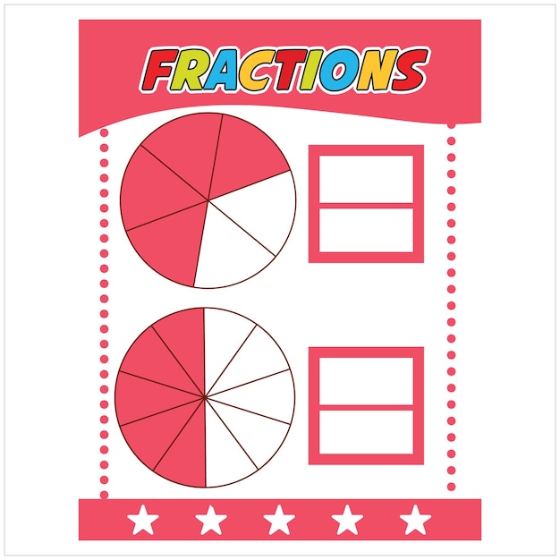 Vecteur mathématiques des fractions