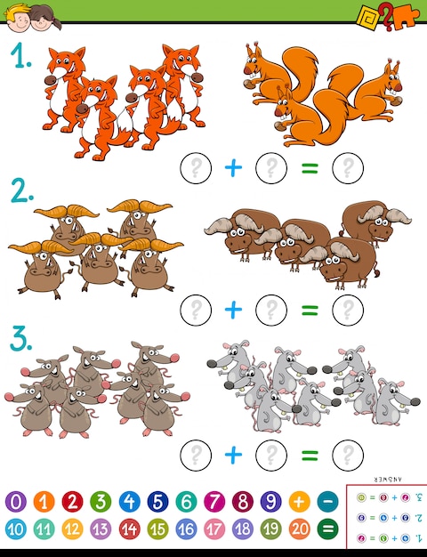 Maths Supplémentaire Tâche éducative Avec Des Animaux