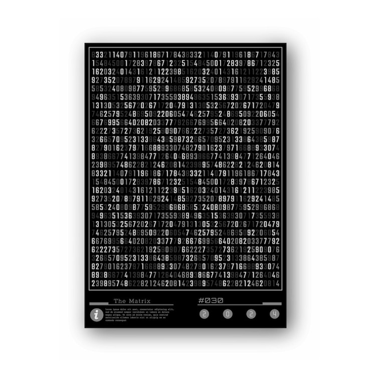 Vecteur la matrice un modèle stylisé pour une affiche, un panneau d'affichage, une impression de décoration intérieure sur un t-shirt l'idée du design créatif