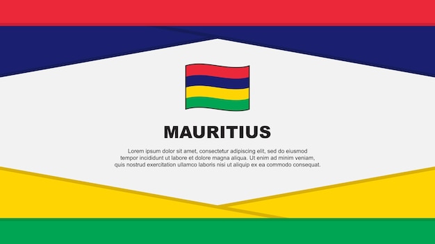 Maurice Drapeau Abstrait Arrière-plan Modèle De Conception Maurice Independence Day Banner Cartoon Vector Illustration Mauritius Vector