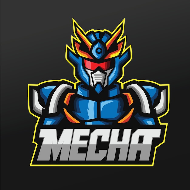 Mecha Robots Mascot Sport Illustration Design Pour Logo Esport Gaming Team Squad