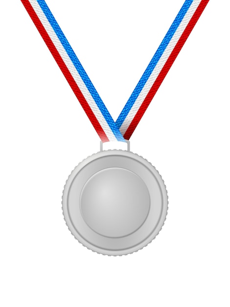 Vecteur médaille d'argent