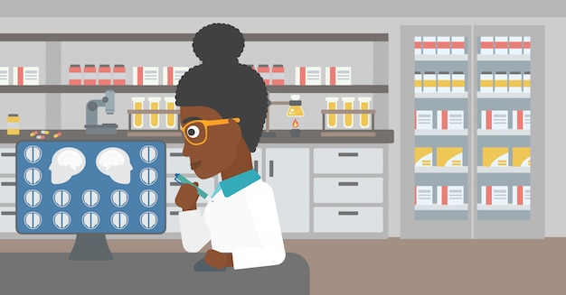 Médecin analysant l&#39;IRM.