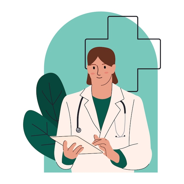 Une médecin heureuse.