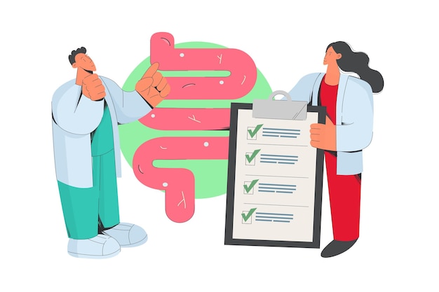 Les médecins examinent le tractus gastro-intestinal du patient