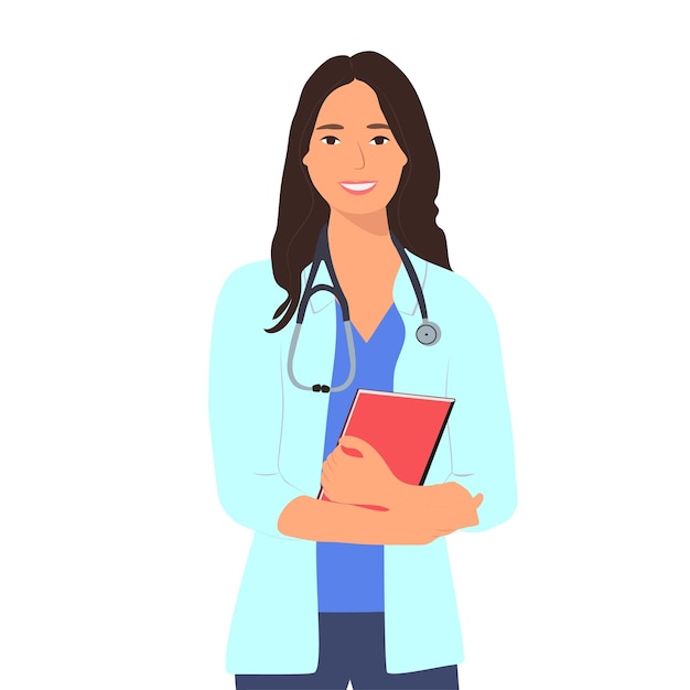 Médecins avec stéthoscope groupe d'étudiants en médecine ou d'infirmières illustration vectorielle