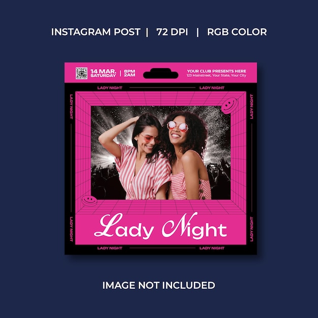 Vecteur les médias sociaux de lady night