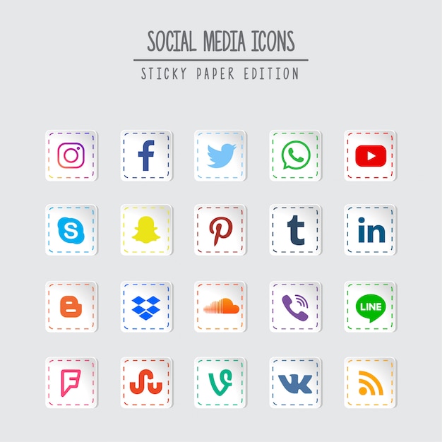 Médias Sociaux Sticky Paper Edition