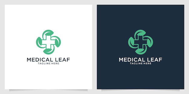 Médical Avec Création De Logo De Feuille