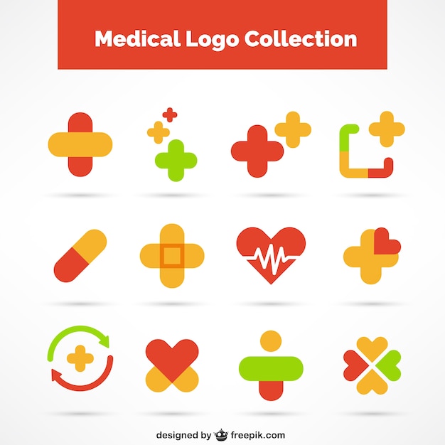 Médicale Plat Collection De Logos