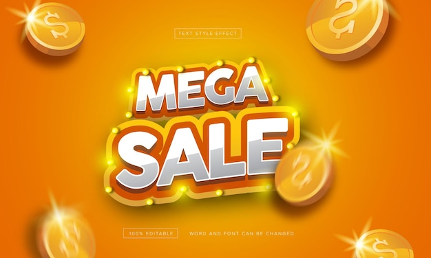 Mega Sale Text Style Effect Modifiable Téléchargement Gratuit Premium