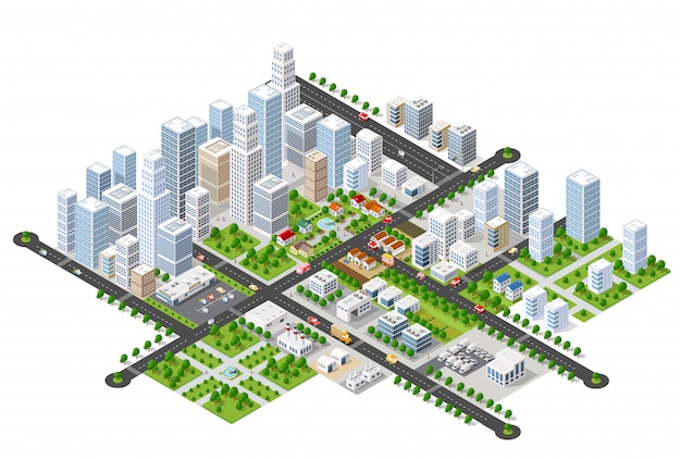 Megapolis 3d isométrique