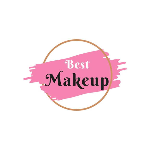 Meilleur Concept D'élément De Conception De Maquillage Pour L'étiquette De Cosmétiques De Salon De Beauté