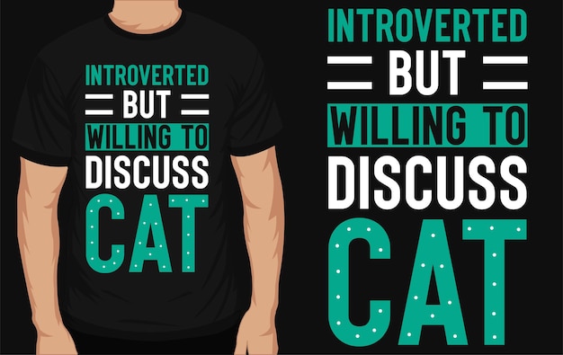 Vecteur meilleur design de t-shirt typographique de chats