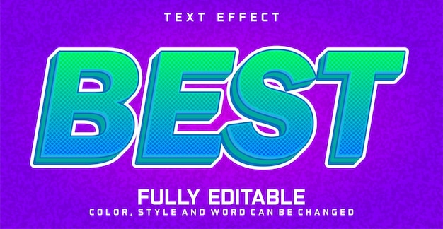 Vecteur meilleur effet de style modifiable de texte avec texture scintillante