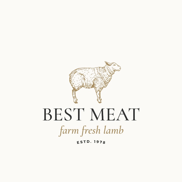 Meilleur Logo D'agneau Frais De La Ferme De Viande