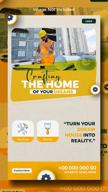 Meilleur modèle d'histoire Instagram de l'agence de construction