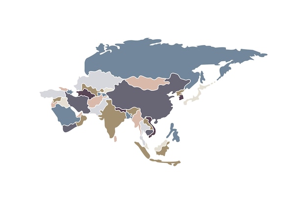 Meilleure Carte Du Monde De Contour De L'asie