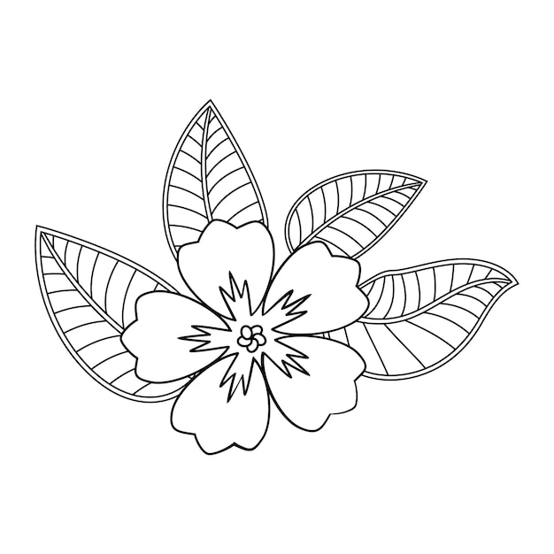 Vecteur meilleure page de coloriage de fleur et mandala d'illustration de fleur dessiné à la main pour adulte