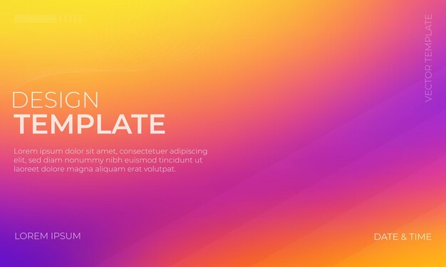 mélange de texture granuleuse de gradient vectoriel coloré en jaune violet et orange