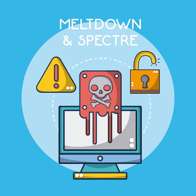 Meltdown Et éléments De Dessin Animé De Spectre