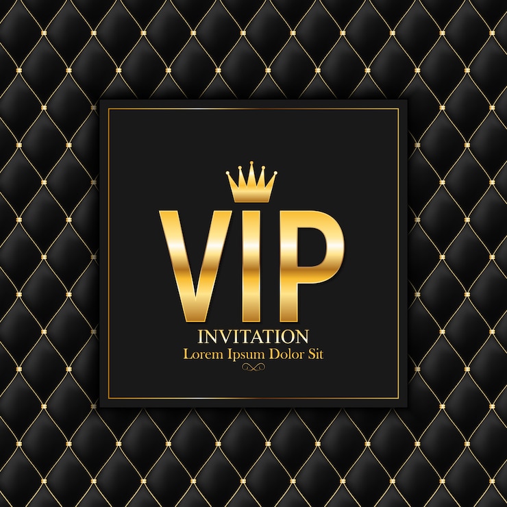 Vecteur membres de luxe, carte-cadeau invitation vip