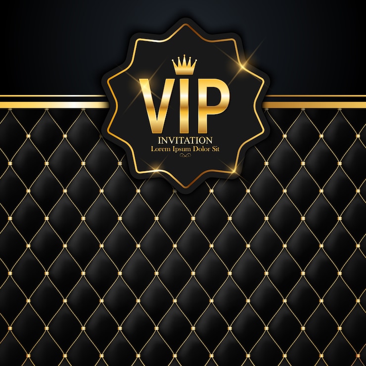 Vecteur membres de luxe, carte-cadeau invitation vip