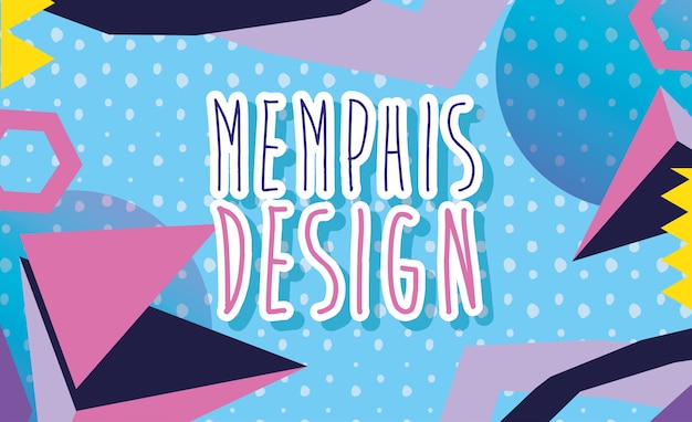 Memphis Fond Avec étiquette