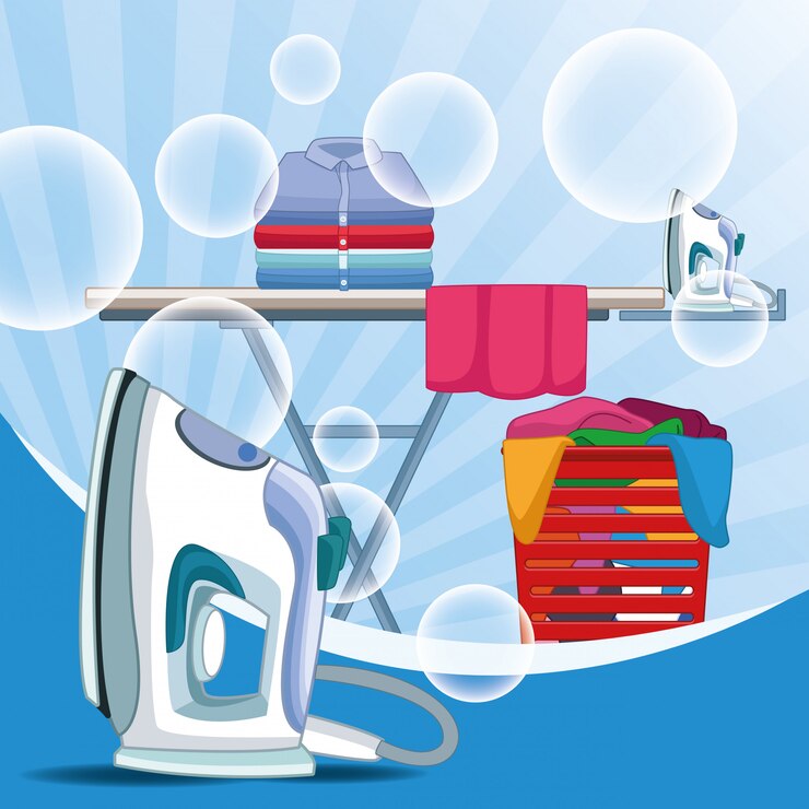 Vecteur ménage et kit de nettoyage