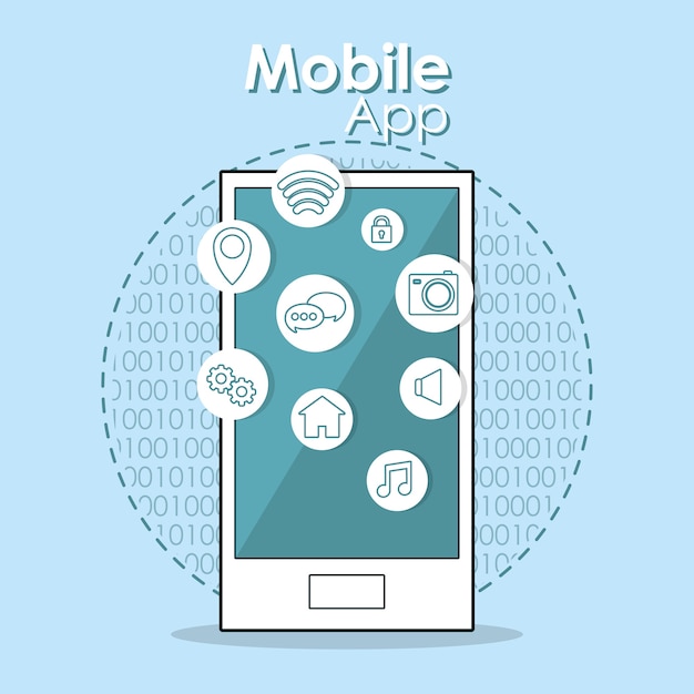 Menu des applications mobiles Smartphone