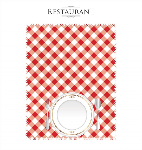 Vecteur le menu du restaurant