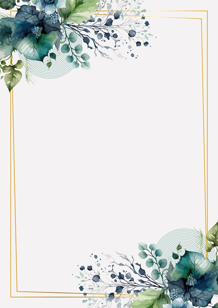 Vecteur menu d'invitation de mariage rsvp étiquette table numéro enveloppe dessin floral aquarelle feuilles de fougère feuillage cadre décoratif impression vectorielle élégante jolie carte postale de salut rustique invitation