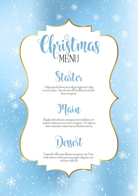 Menu de noel