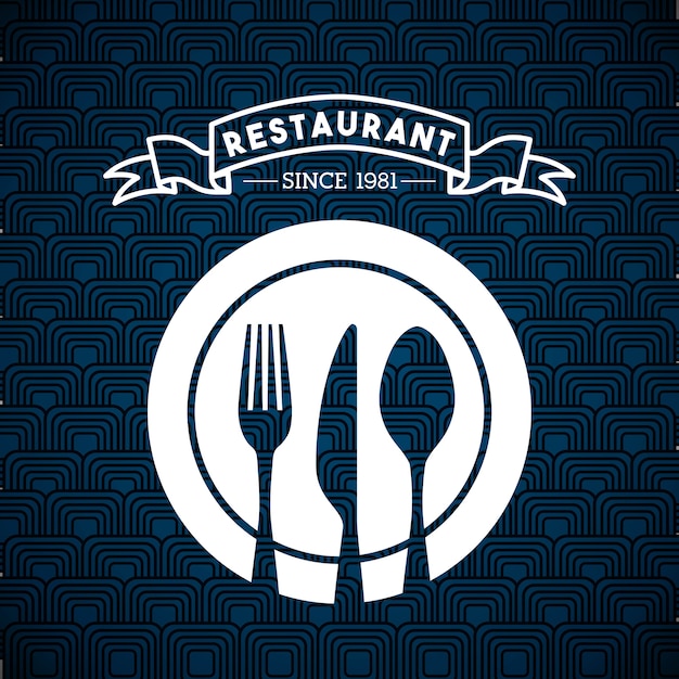 menu restaurant avec couverts
