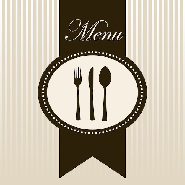 menu de restaurant sur illustration vectorielle fond beige