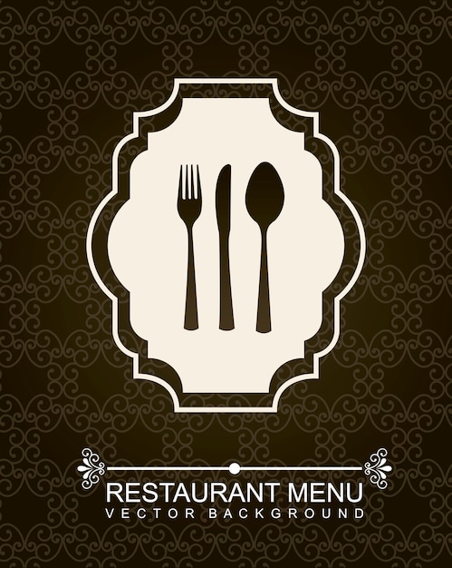 menu de restaurant sur illustration vectorielle fond noir