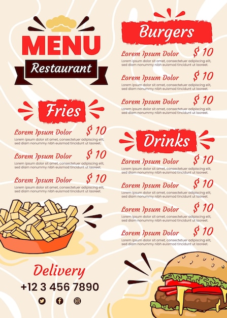 Menu de restaurant numérique