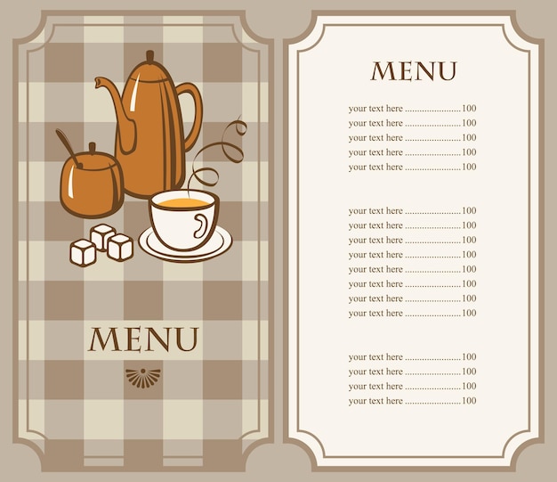 Menu De Thé Avec Bouilloire Et Tasse