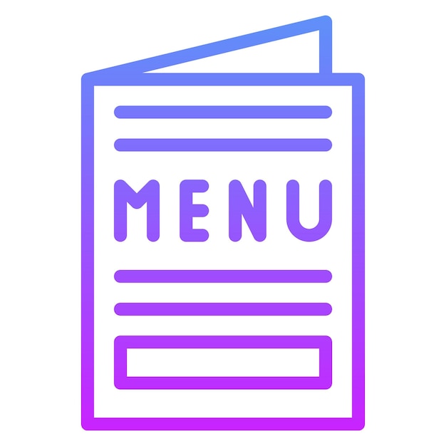 Vecteur un menu violet et bleu avec les mots menu menu dessus