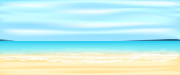 mer plage vecteur fond été